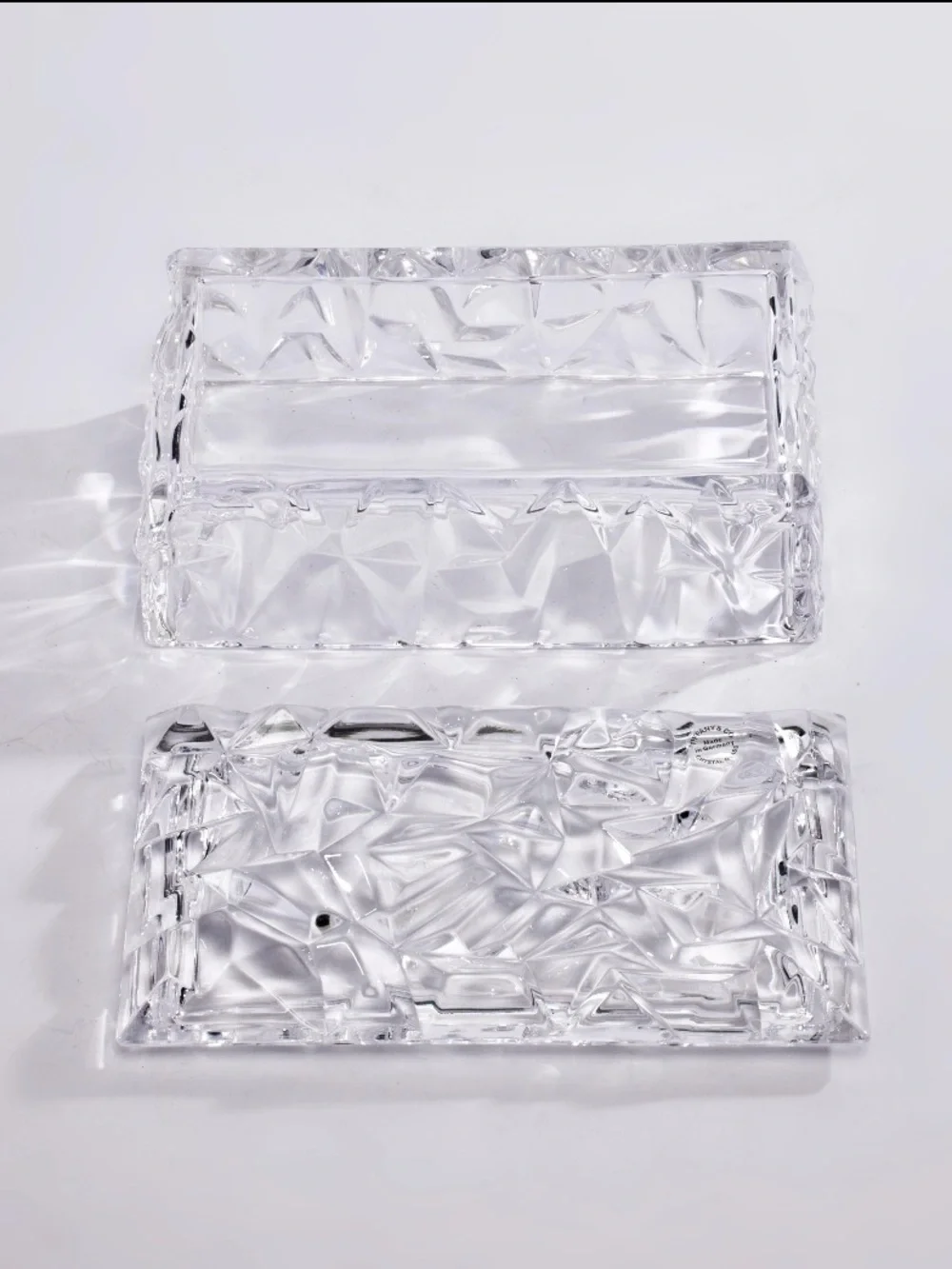 Vintage Tiffany & Co. Rock Cut Crystal Jewlery Box 
Excellent Condition - Picture 13 of 13